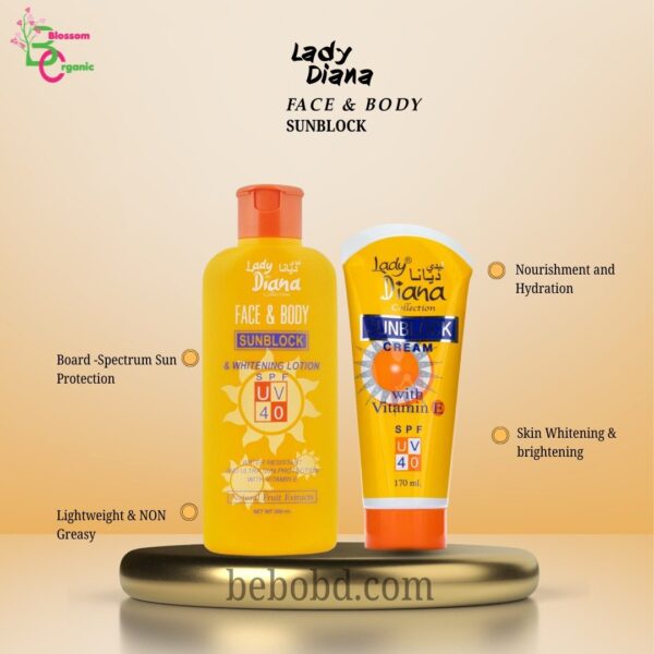 Lady Diana Face & Body Sun Block SPF 40