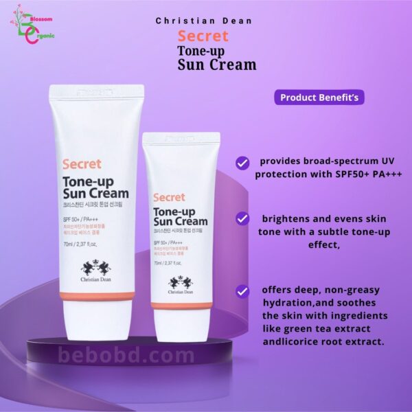 Christian Dean Secret Tone-Up Sun Cream SPF50+ PA++++