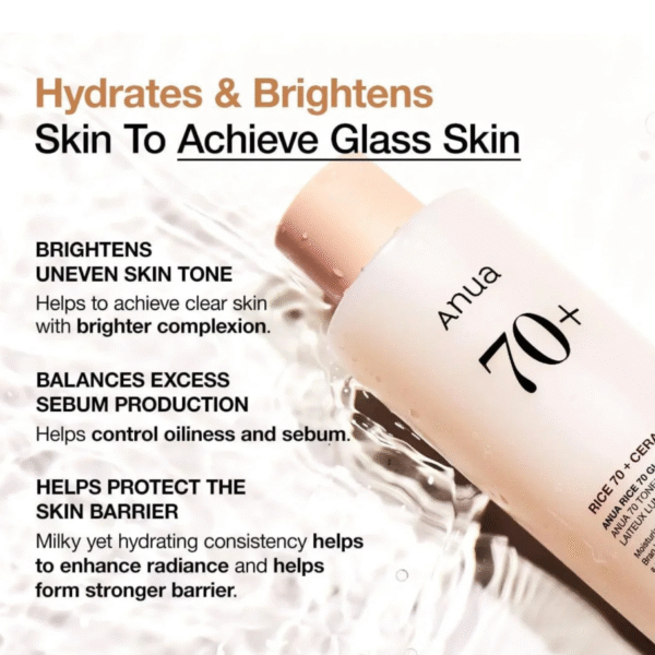 Anua Rice 70 Glow Milky Toner Benefits
