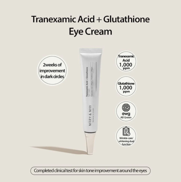 Mary&May Tranexamic Acid+Glutathione Eye Cream key features