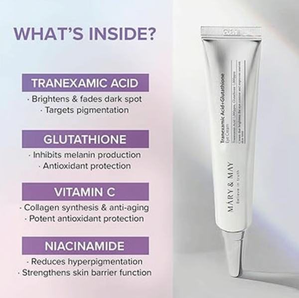 Mary&May Tranexamic Acid+Glutathione Eye Cream key ingredients