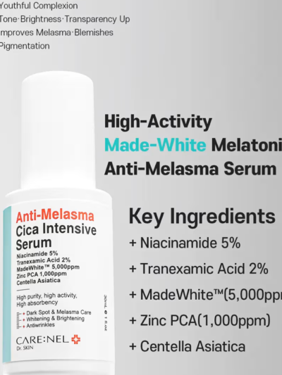 CARE:NEL Anti-Melasma Cica Intensive Serum Features