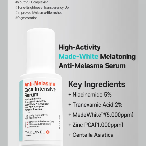 CARE:NEL Anti-Melasma Cica Intensive Serum Features
