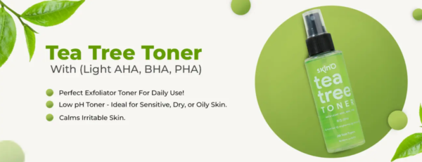 Skin’O Tea Tree Toner With (Light AHA, BHA) Features