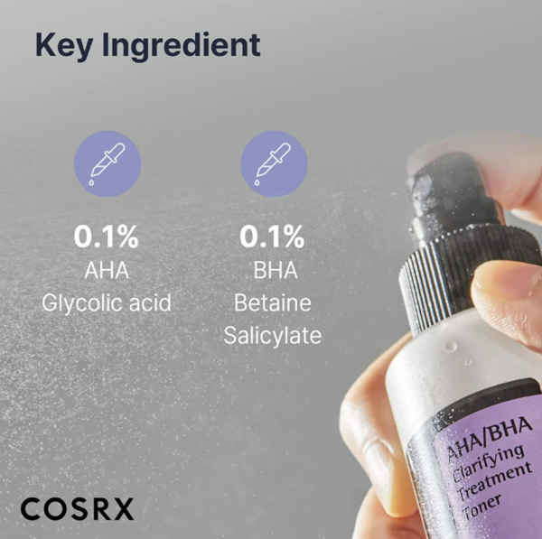 Cosrx AHA/BHA Clarifying Treatment Toner key ingredients