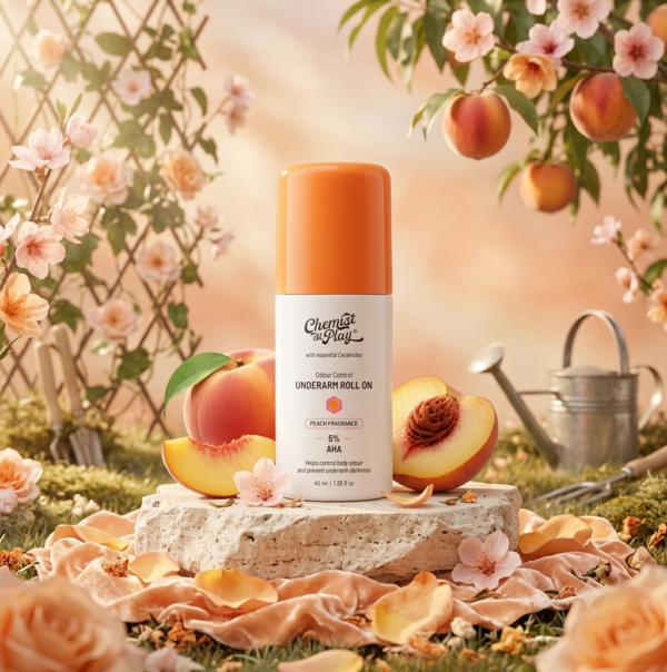 Chemist at Play 5% AHA Underarm Roll-On (Peach)