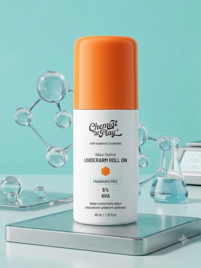 Chemist at Play 5% AHA Underarm Roll-On (Fragrance free)