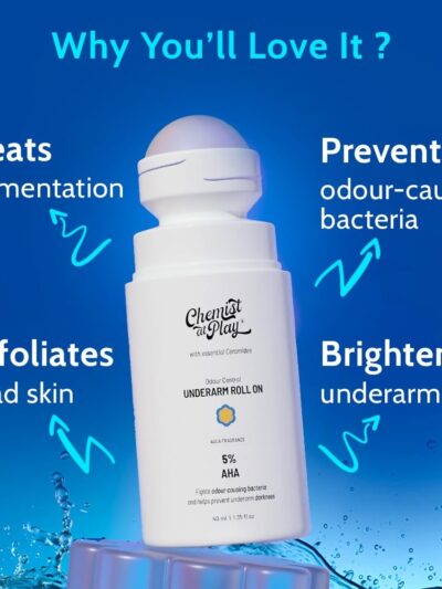 Chemist at Play 5% AHA Underarm Roll-On (Aqua)