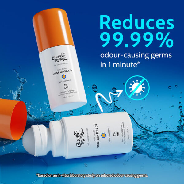 Chemist at Play 5% AHA Underarm Roll-On (Aqua) - Image 4