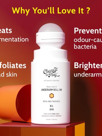 Chemist at Play 5% AHA Underarm Roll-On (Fragrance free)
