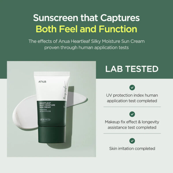 Anua Heartleaf Silky Moisture Sun Cream - Image 4